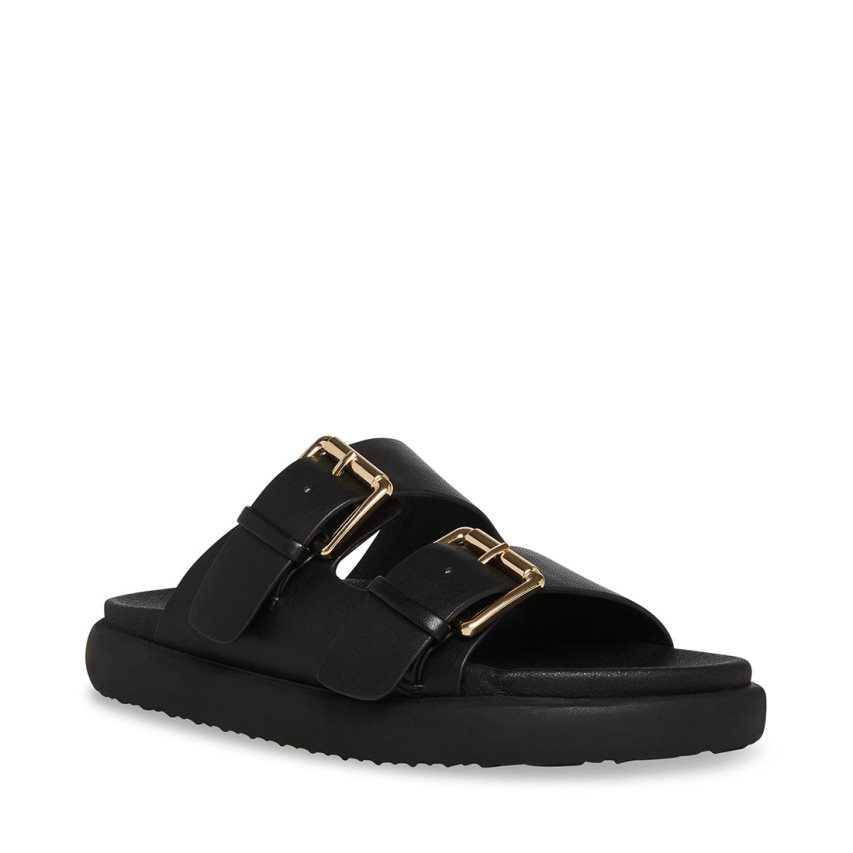 Sandalias de Diapositivas Steve Madden Nevara Mujer Negras | ES LF9304